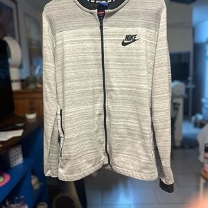 Nike Heather Gray Full-Zip Jacket